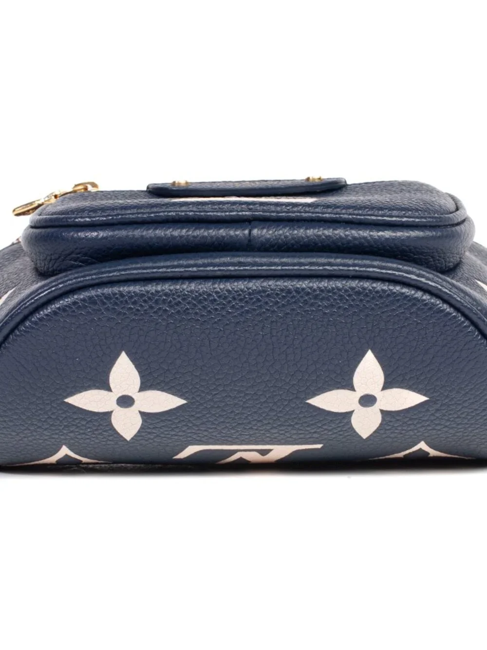 Authentic Louis Vuitton Empreinte Monogram Giant Mini By The Pool Bumbag Navy - Picture 4 of 9
